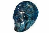 Polished, Bright Blue Apatite Skull #118092-2